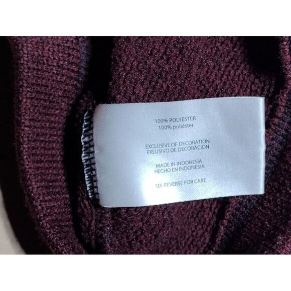 Eddie Bauer Men's XXL 1/4 Zip Pullover Sweater Maroon Polyester - Picture 5 of 7